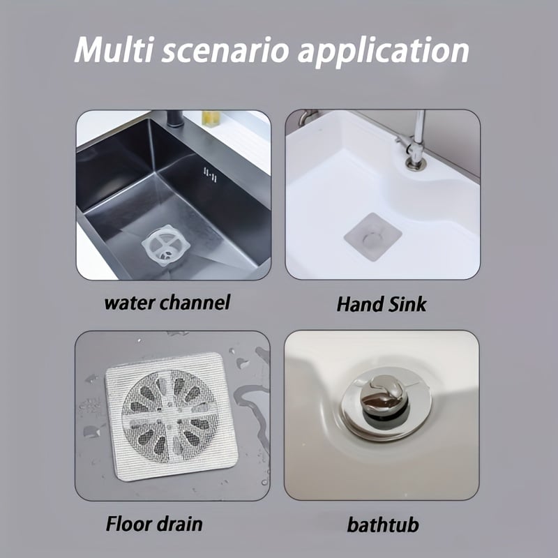 Drain Strainer Stickers Waterproof Fine Mesh Set of 10