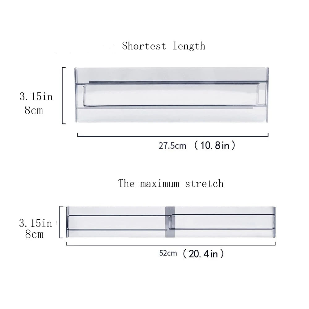 Drawer Divider Set Adjustable Transparent Set of 6