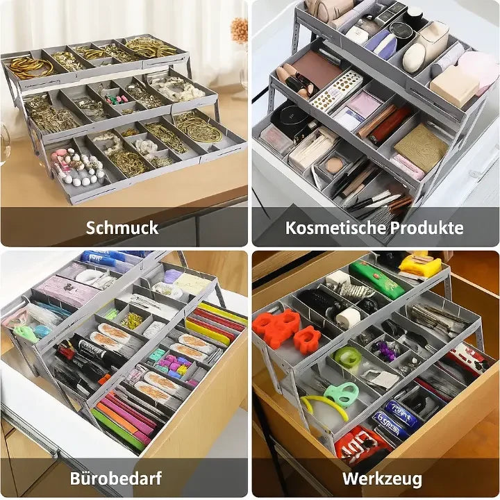 Drawer Organizer 3-Tier Expandable & Adjustable Dividers