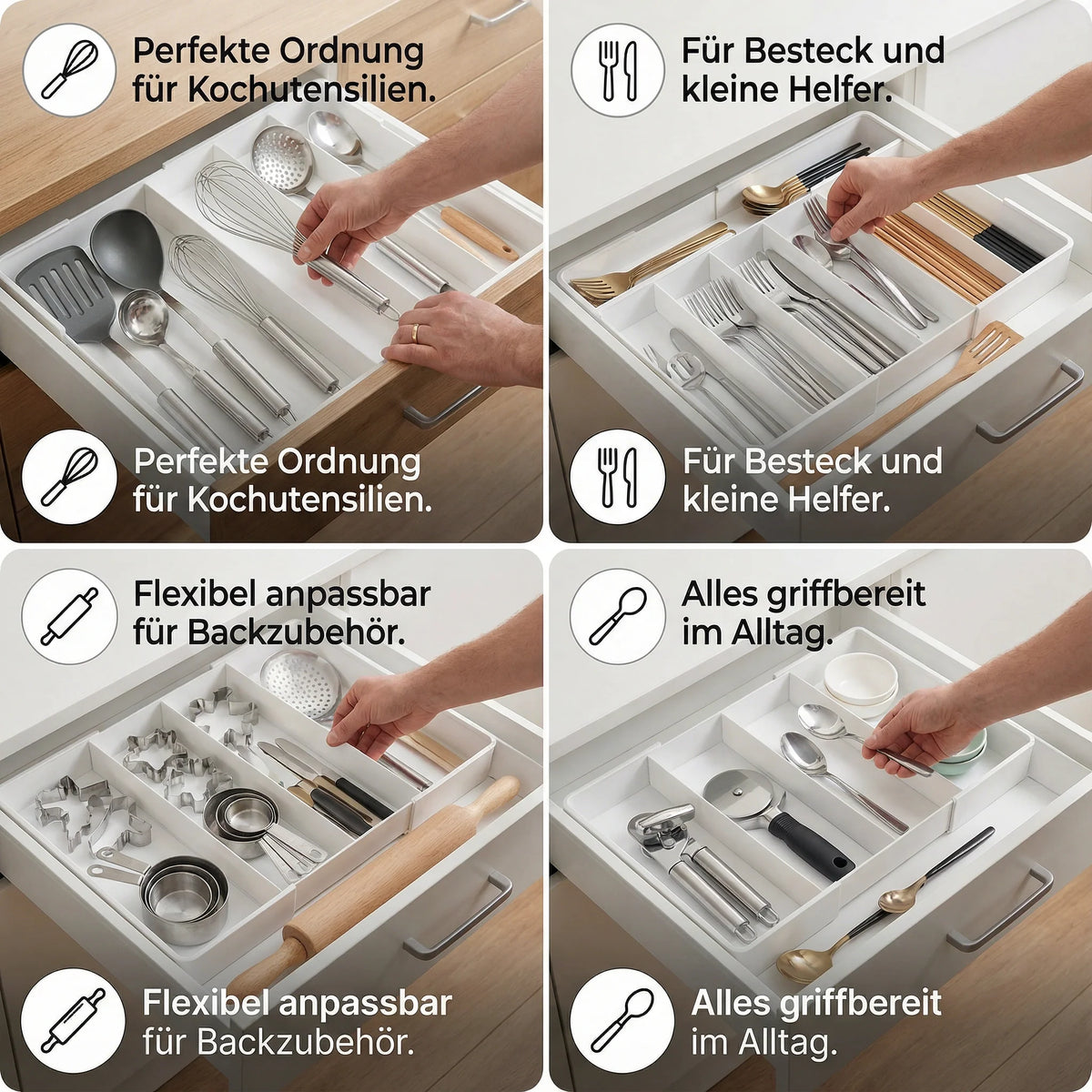 Drawer Organizer Adjustable Expandable Removable Dividers