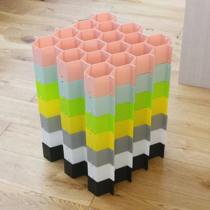 Drawer Organizer Modular Honeycomb Tool-Free Assembly