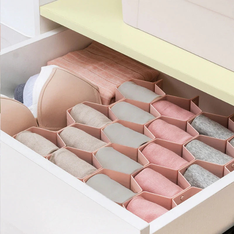 Drawer Organizer Modular Honeycomb Tool-Free Assembly