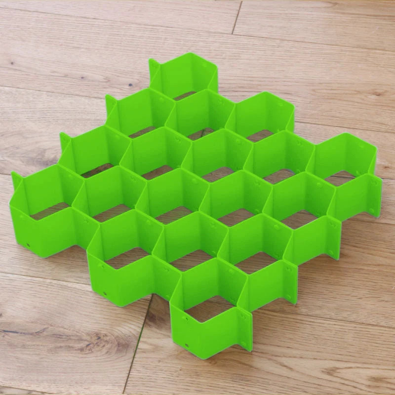 Drawer Organizer Modular Honeycomb Tool-Free Assembly
