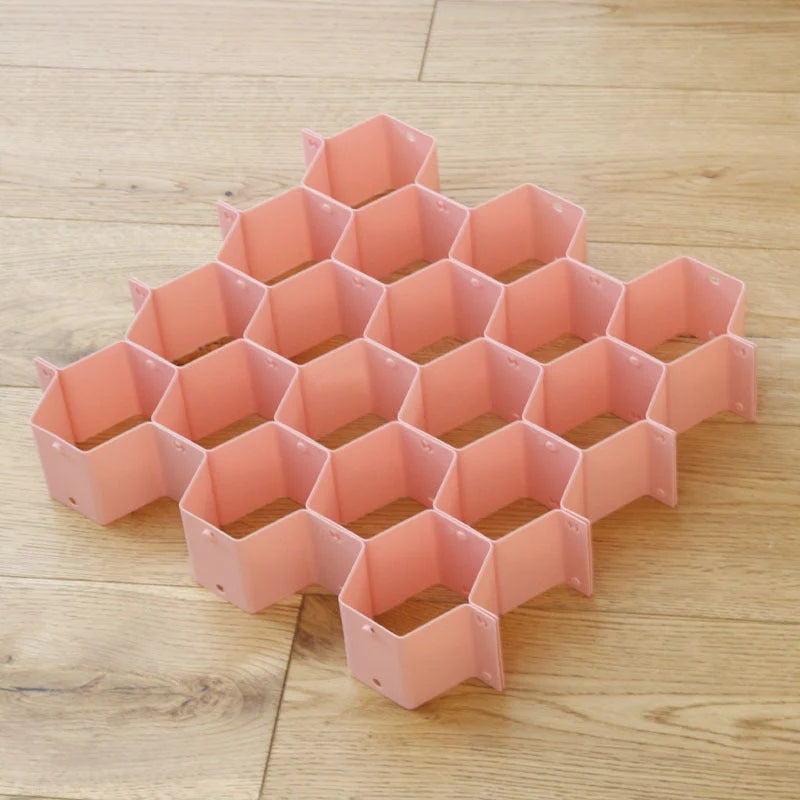 Drawer Organizer Modular Honeycomb Tool-Free Assembly