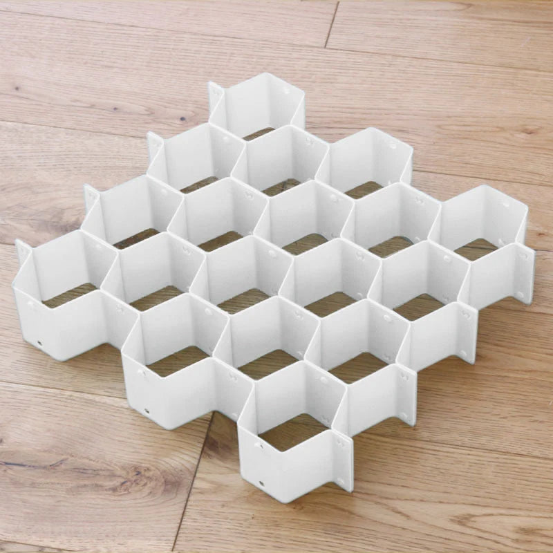 Drawer Organizer Modular Honeycomb Tool-Free Assembly