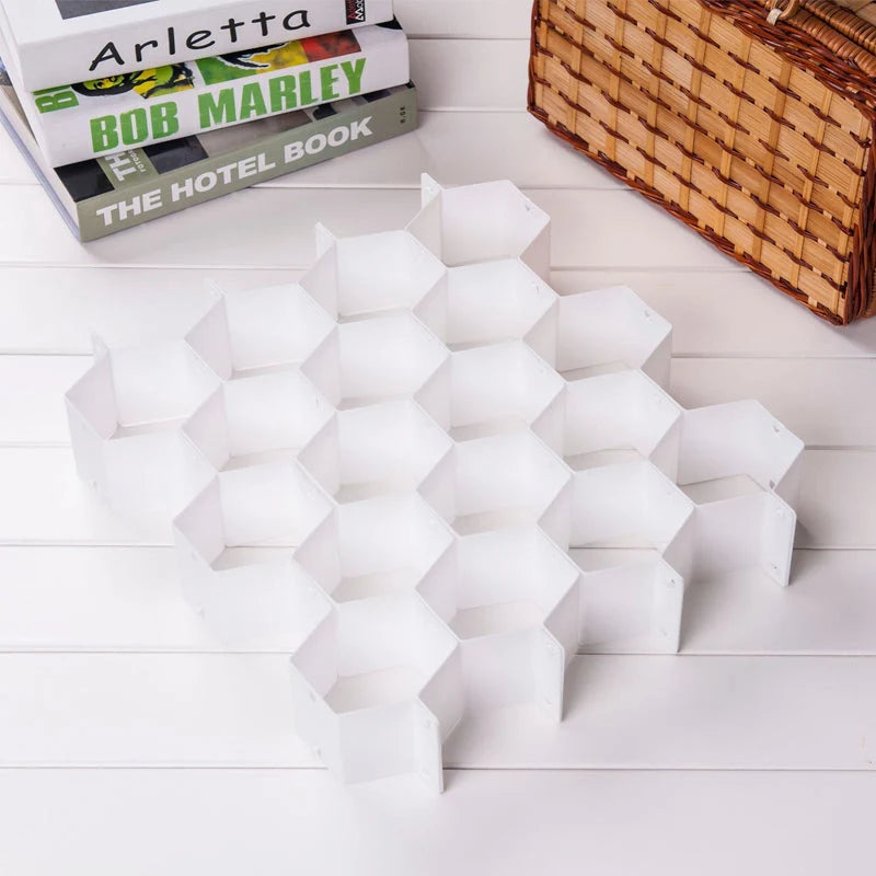 Drawer Organizer Modular Honeycomb Tool-Free Assembly