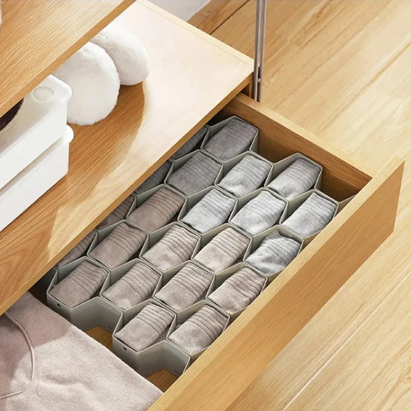 Drawer Organizer Modular Honeycomb Tool-Free Assembly