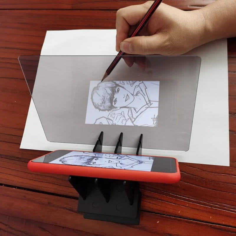 Drawing Projection Board Mirror Panel Fits Phones & Tablets