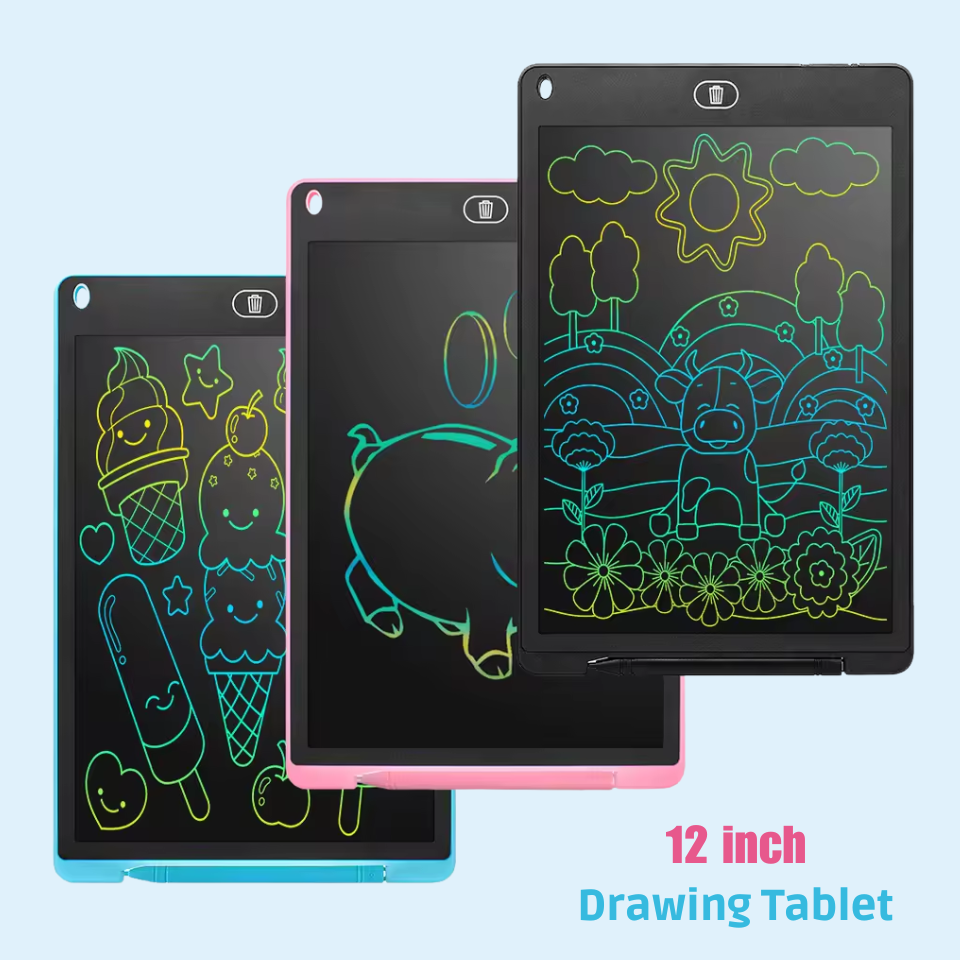Drawing Tablet LCD Reusable Stylus & One-Click Erase