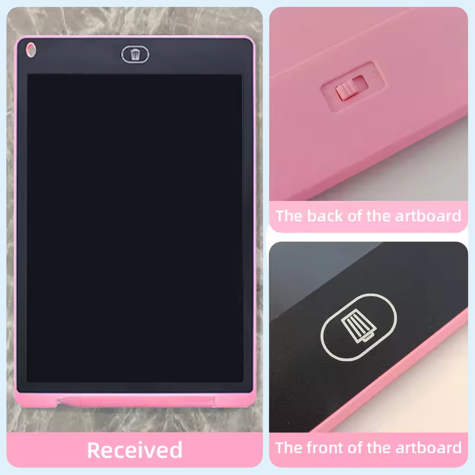 Drawing Tablet LCD Reusable Stylus & One-Click Erase