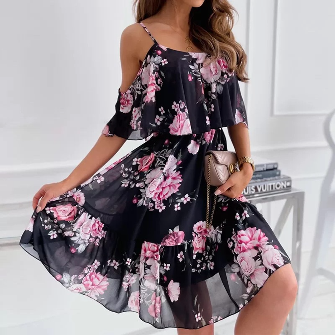 Dress Off-Shoulder & Strappy Lightweight Polyester