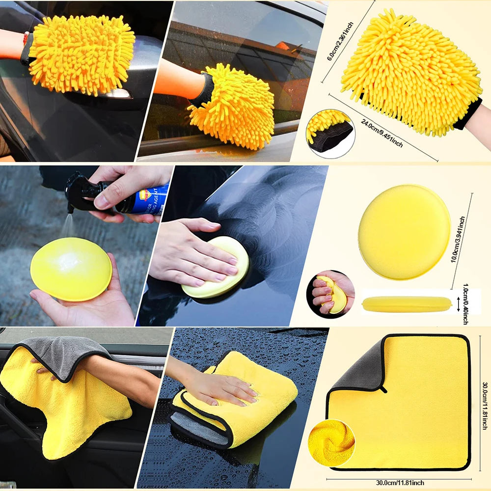 Drill Cleaning Kit 23-Piece Nylon Brushes & Microfiber Cloths