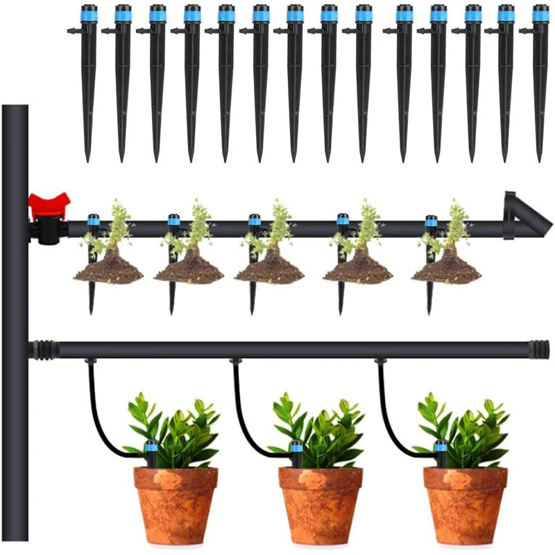 Drip Irrigation Kit 360° Rotatable Nozzles Set of 50