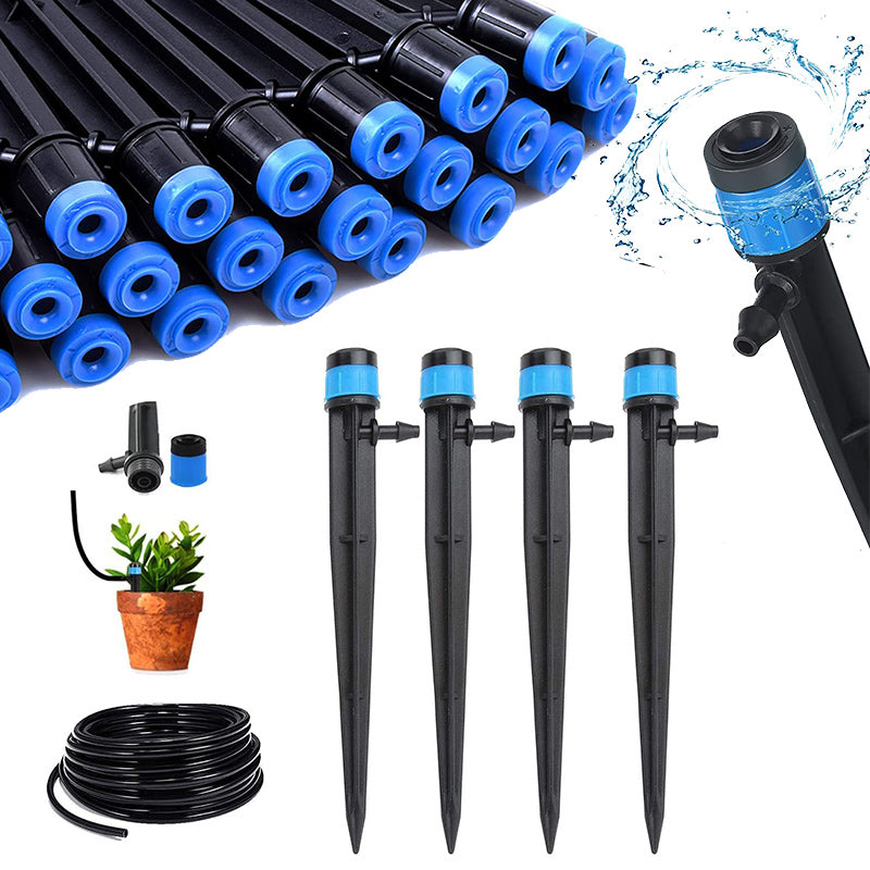 Drip Irrigation Kit 50-Piece Adjustable 360-Degree Nozzles Tool-Free Installation