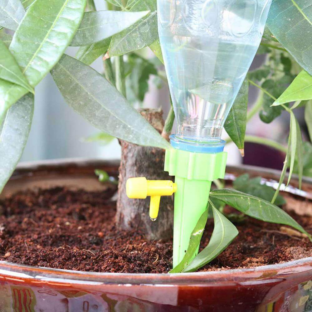 Drip Irrigation Stakes Adjustable Valve Set of 6
