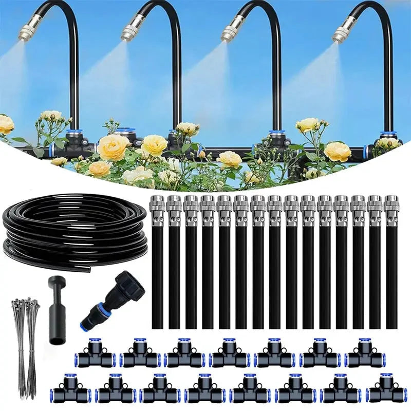 Drip Irrigation System 15 Meter Tool-Free Snap Connectors