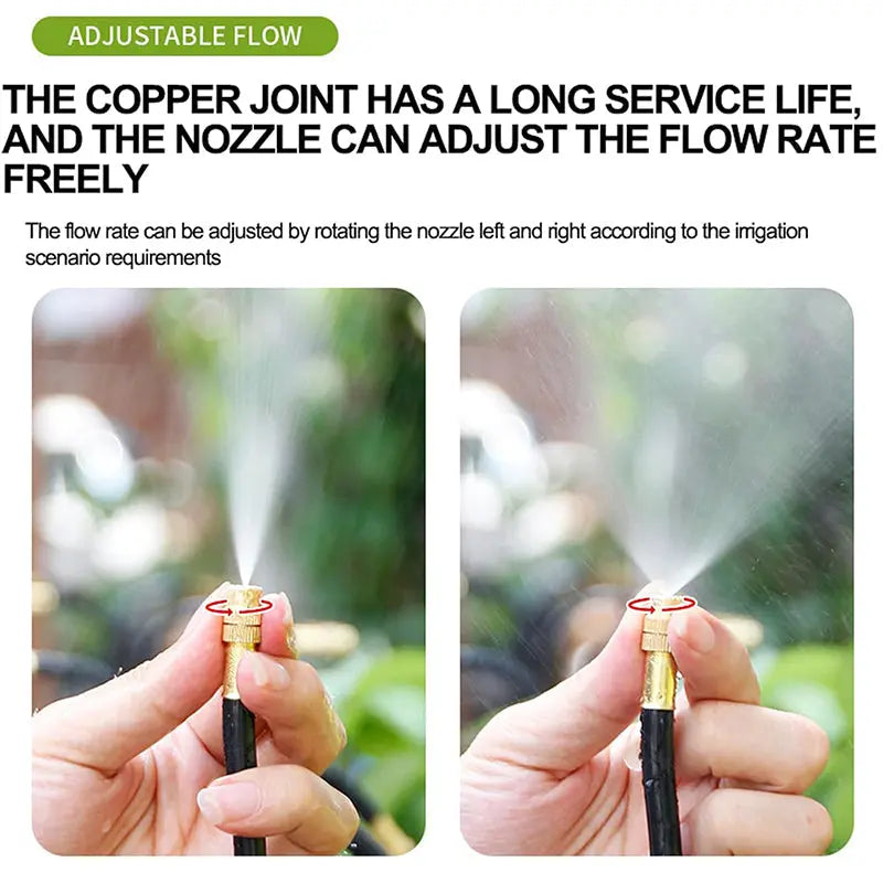 Drip Irrigation System 5/16 Inch Hose Tool-Free Snap Connectors