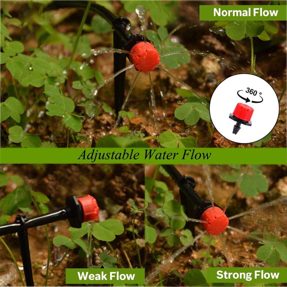 Drip Irrigator Adjustable Flow & Self-Cleaning