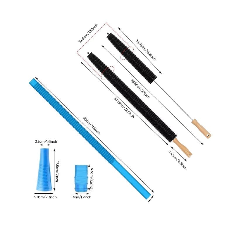 Dryer Vent Brush Flexible Long Universal Vacuum Adapter