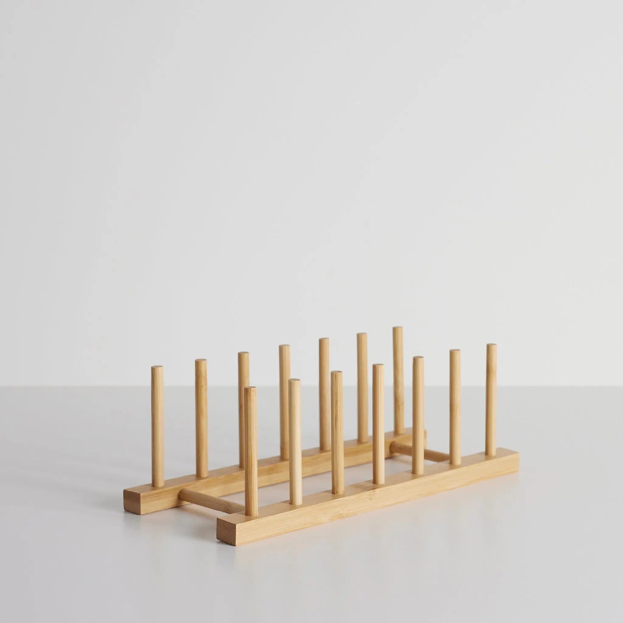Drying Rack Bamboo Vertical Rods Holds 7 Bags