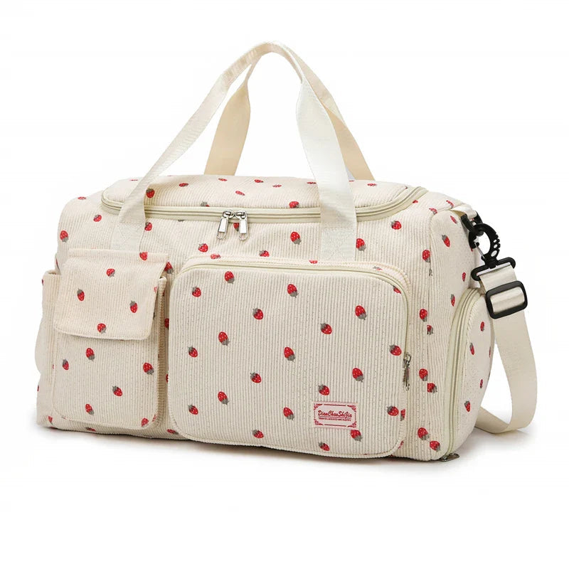 Duffel Bag Corduroy Separate Shoe Compartment 25 L