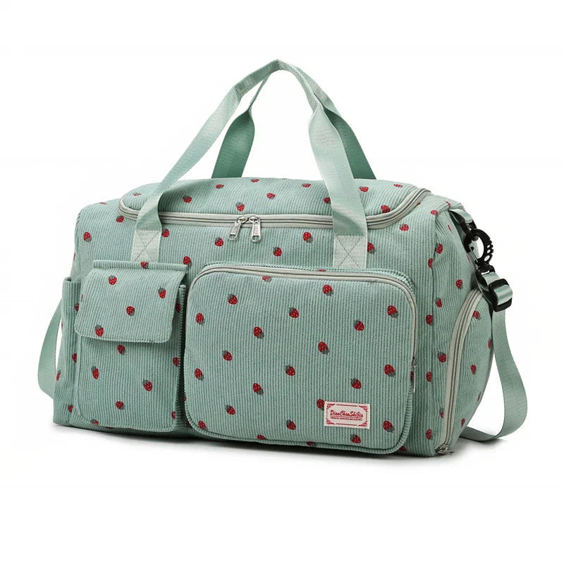 Duffel Bag Corduroy Separate Shoe Compartment 25 L