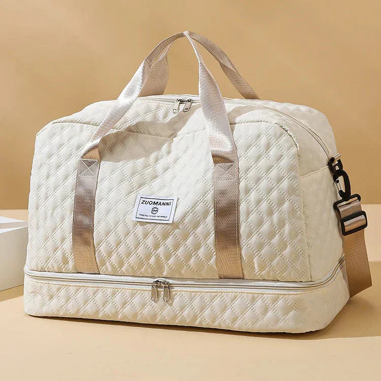 Duffle Bag Water-Repellent Shoe Compartment & Wet-Dry Zone
