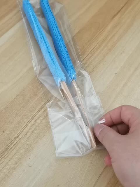 Dust Brush Microfiber Bristles Ergonomic Wooden Handle
