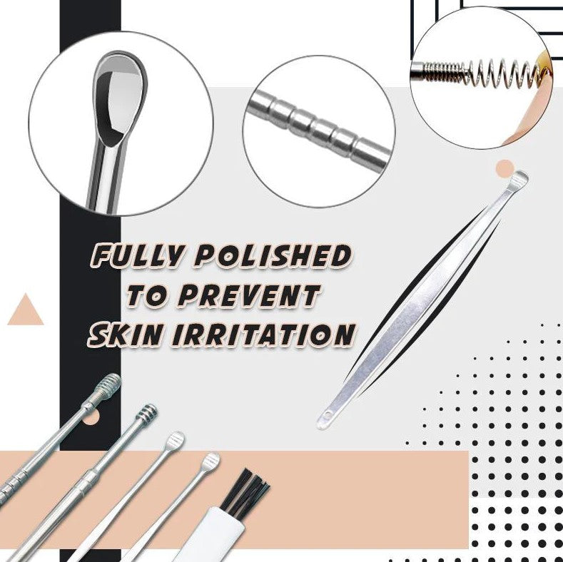 Ear Cleaning Kit 6-Piece Stainless Steel & Ergonomic