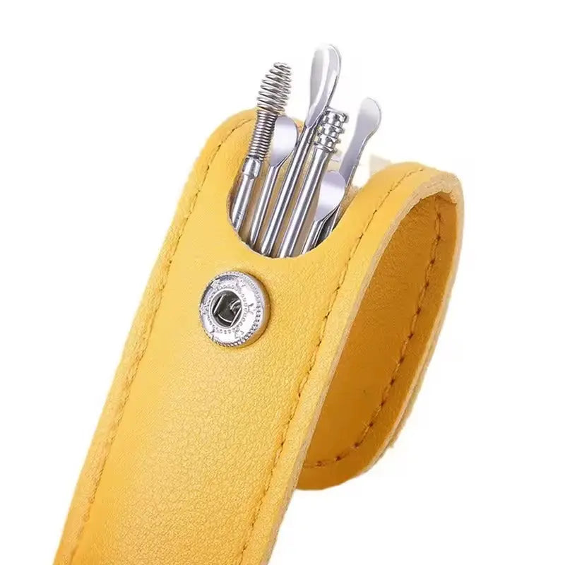 Ear Cleaning Kit 6 Stainless Steel Tools Compact Case
