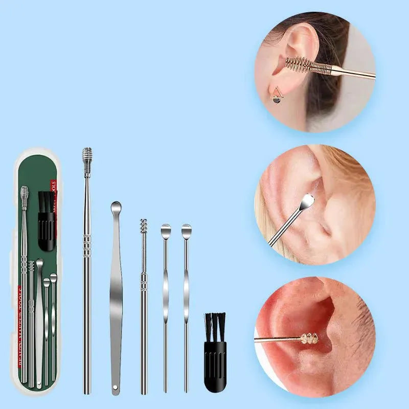 Ear Cleaning Kit Stainless Steel 6-Piece Precision Tools