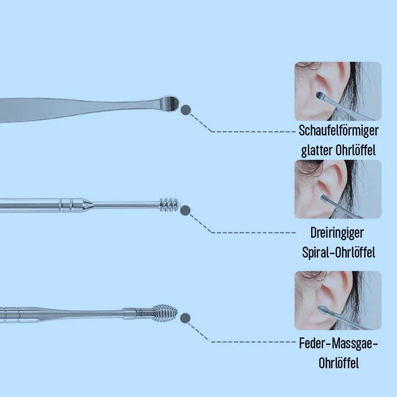 Ear Cleaning Kit Stainless Steel 6-Piece Precision Tools