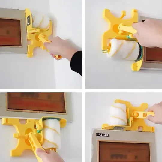 Edge Paint Roller Integrated Shield & Adjustable Guide