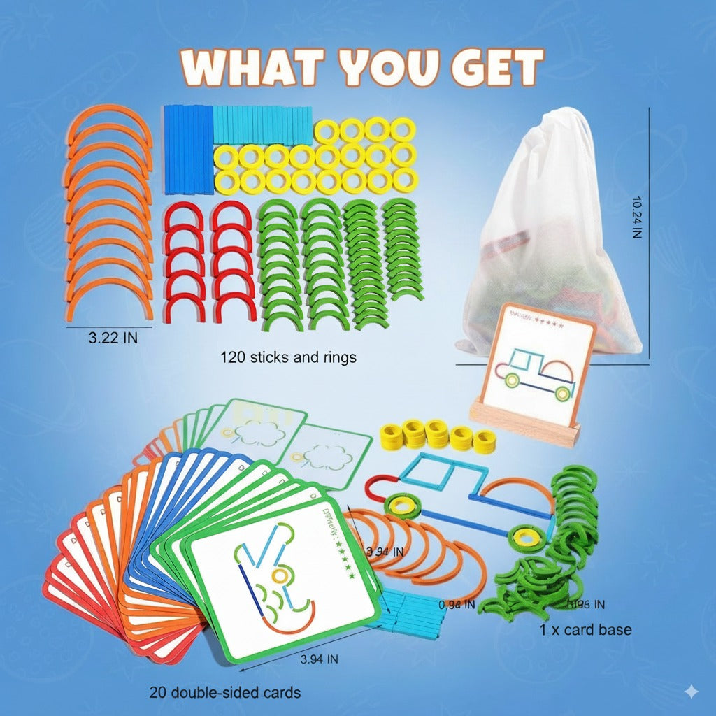 Educational Puzzle Wooden Screen-Free Creativity & Concentration