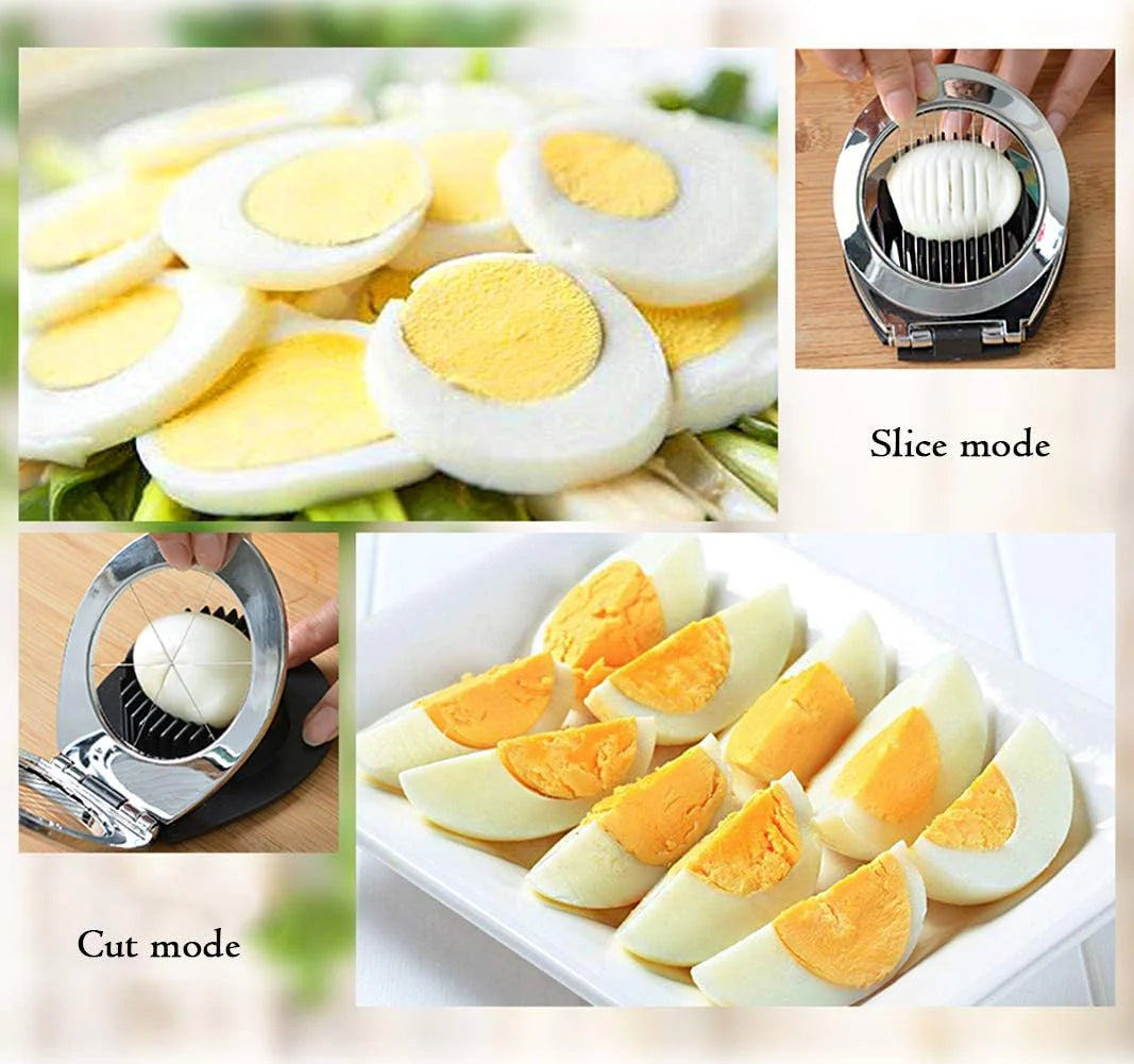 Egg Slicer 10-Slice Stainless Steel Wires & Non-Slip Base