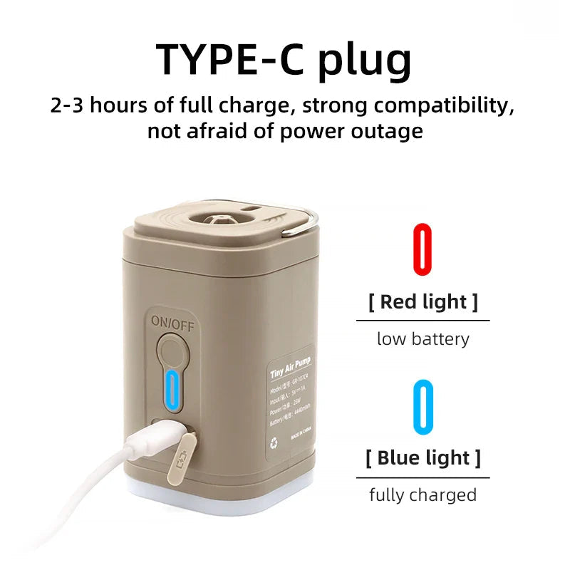 Electric Air Pump USB Rechargeable Inflate & Deflate