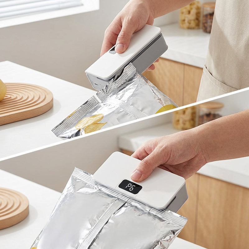 Electric Bag Sealer USB Rechargeable LCD Display