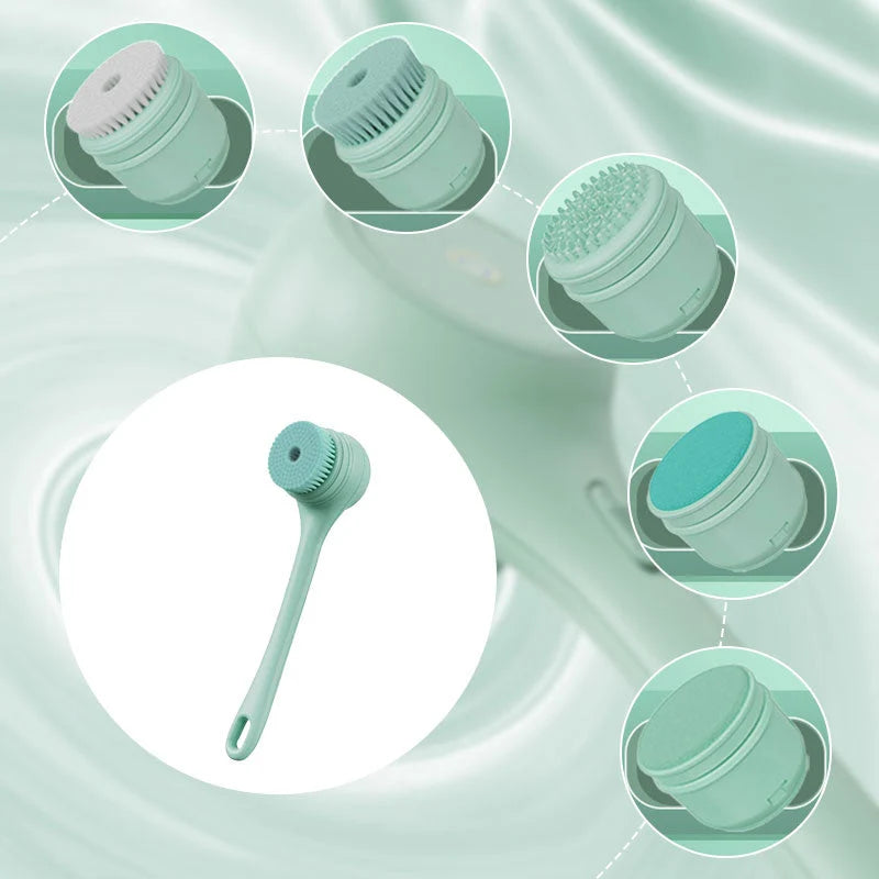 Electric Body Brush Nano-Soft Bristles & 5 Interchangeable Heads