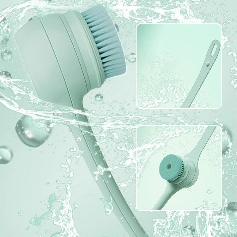 Electric Body Brush Nano-Soft Bristles & 5 Interchangeable Heads