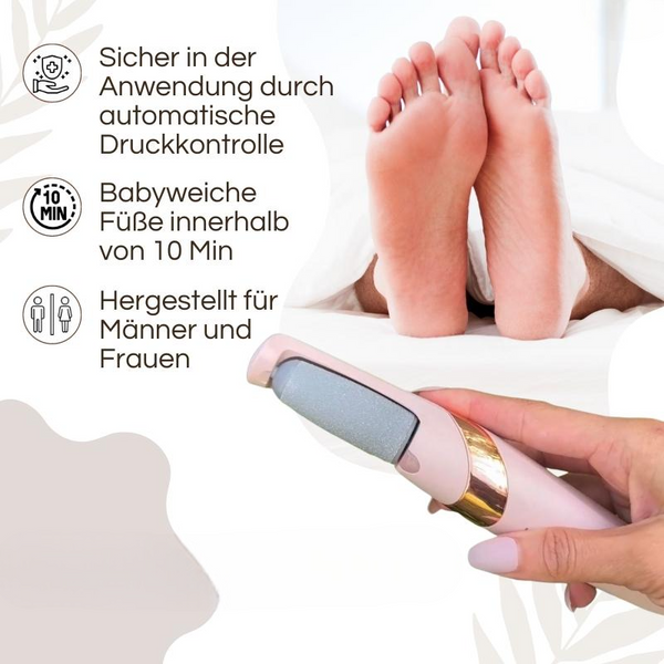 Electric Callus Remover Dual Rollers Smart Pressure Lock Ergonomic