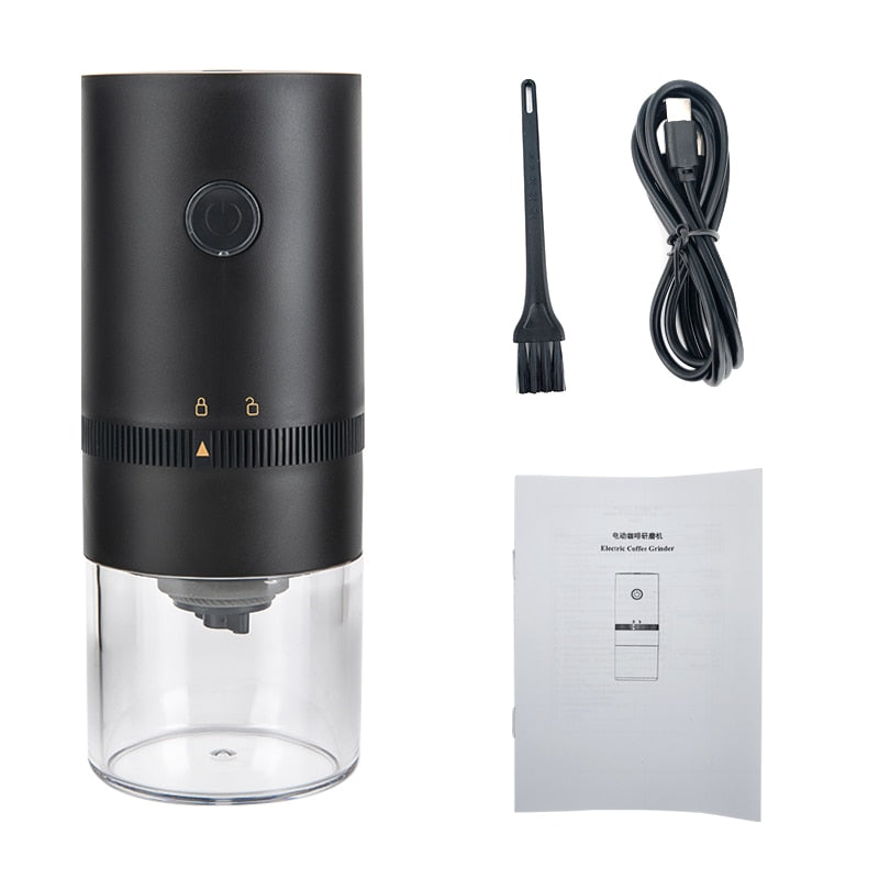Electric Coffee Grinder USB Rechargeable Adjustable Grind
