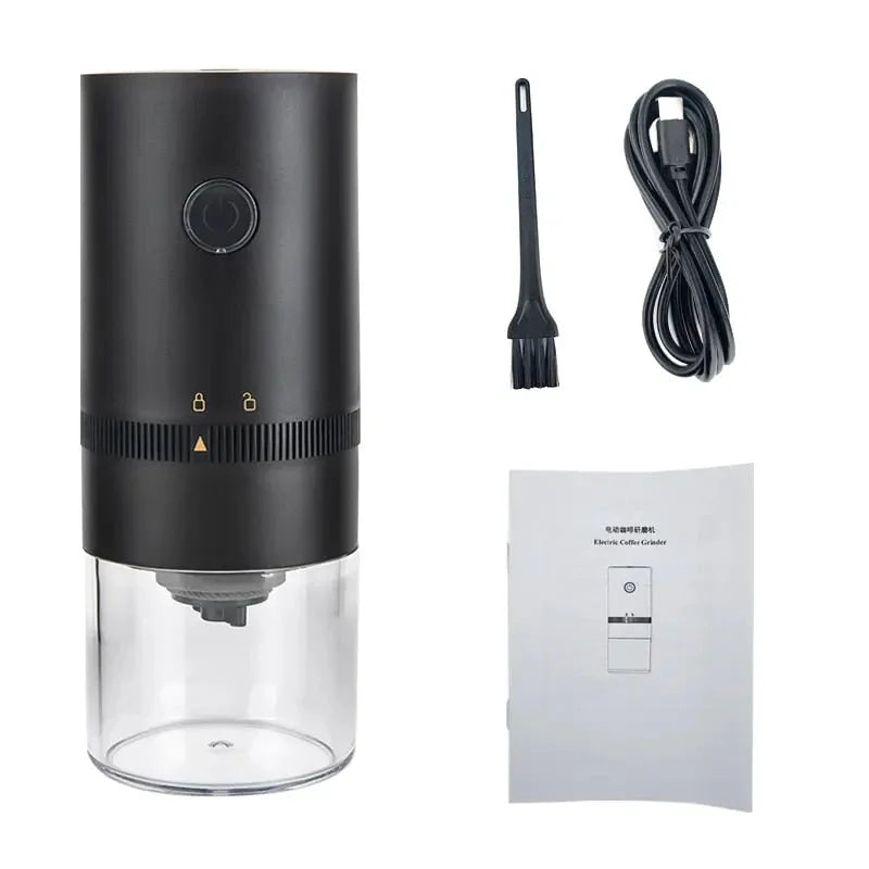 Electric Coffee Grinder USB Rechargeable Adjustable Grind