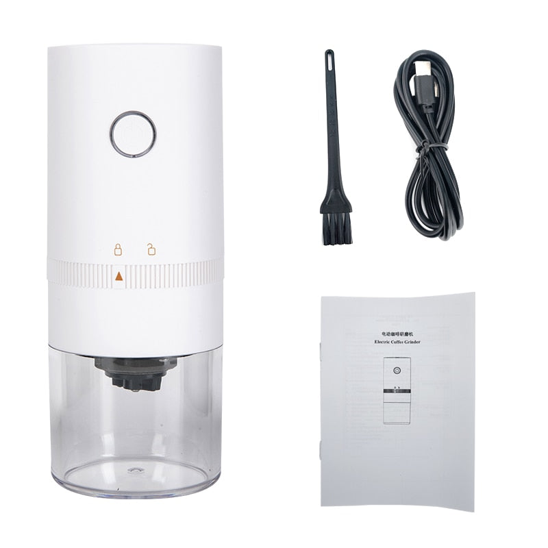 Electric Coffee Grinder USB Rechargeable Adjustable Grind