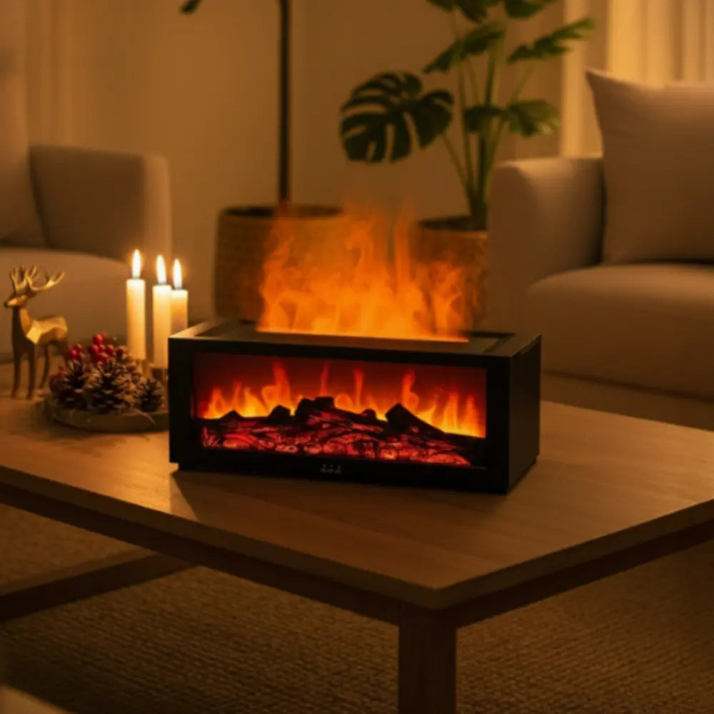 Electric Fireplace Water Vapor Flame Effect Remote Control