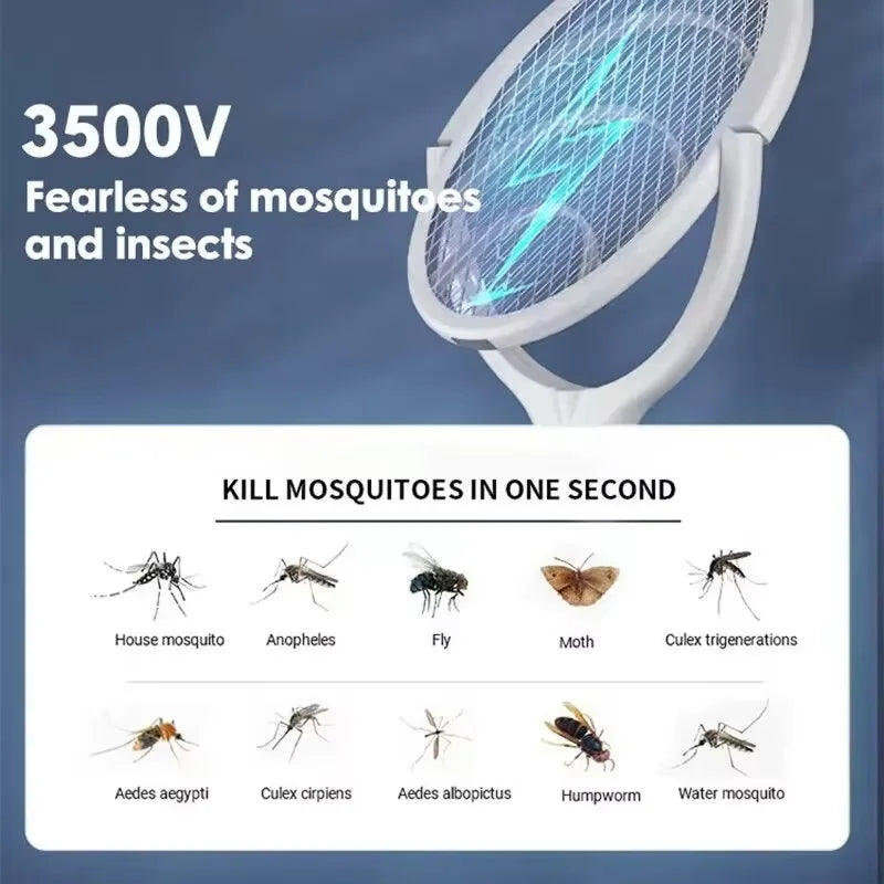 Electric Fly Swatter UV Light & USB Rechargeable