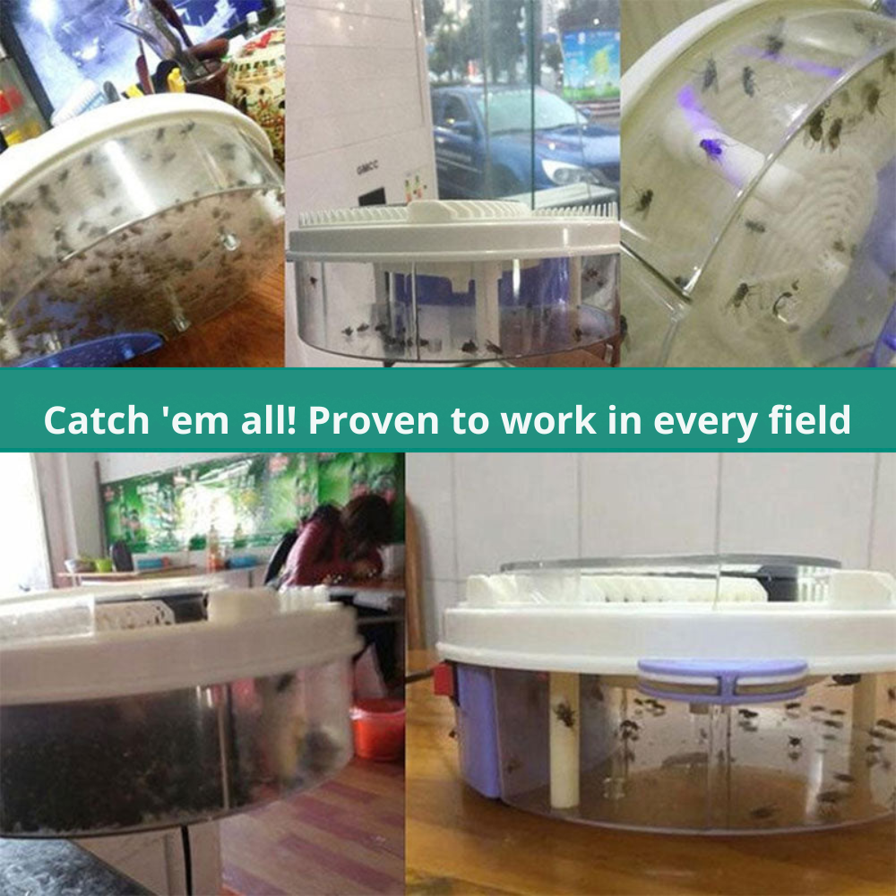 Electric Fly Trap Rotating Silent Chemical-Free