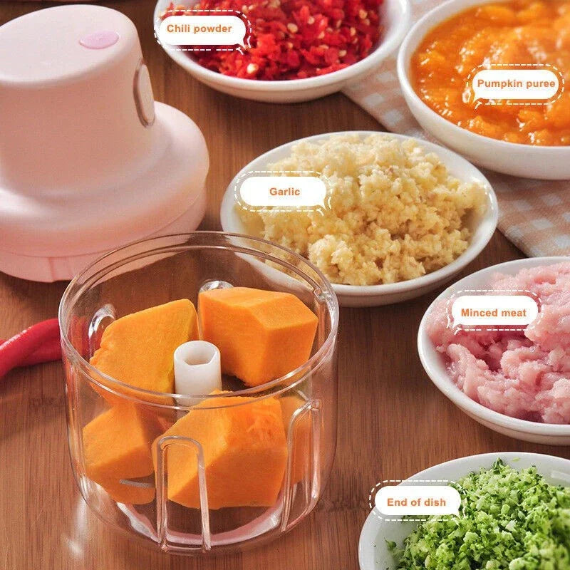 Electric Food Chopper One-Button Detachable Parts BPA-Free