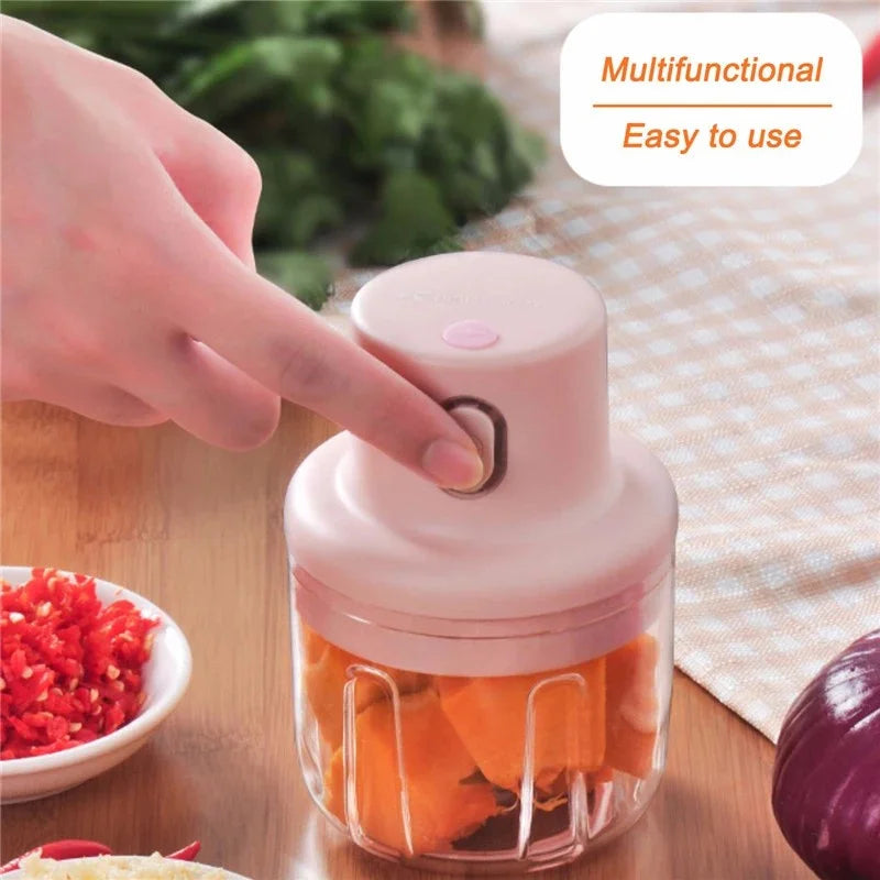 Electric Food Chopper One-Button Detachable Parts BPA-Free