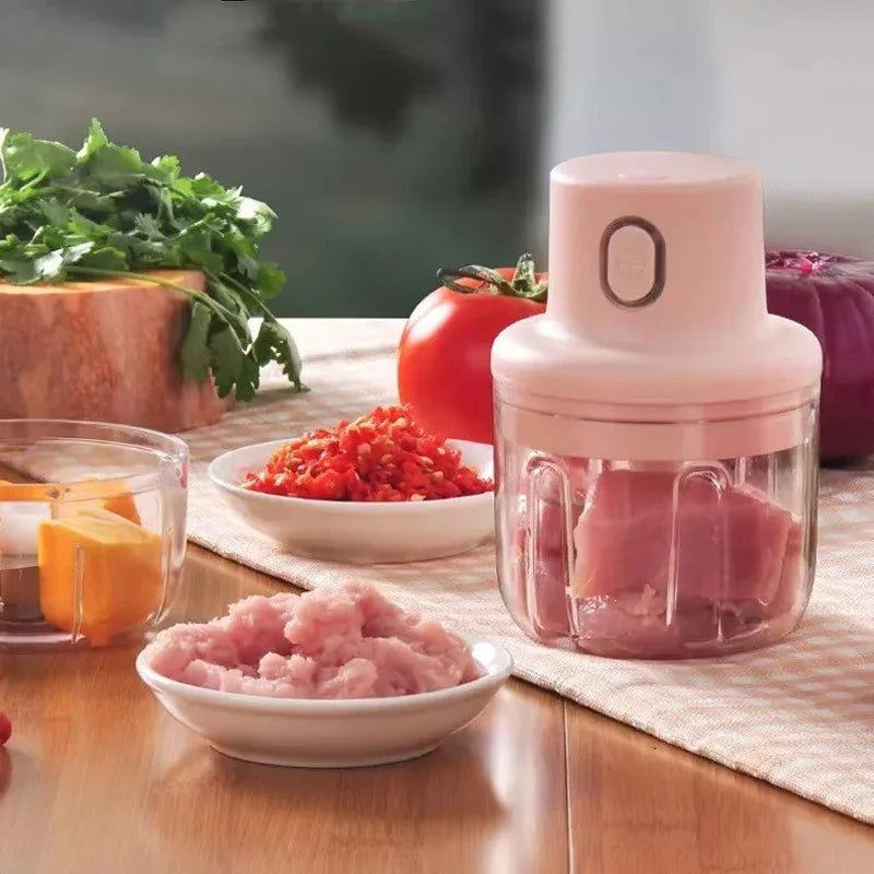 Electric Food Chopper One-Button Detachable Parts BPA-Free
