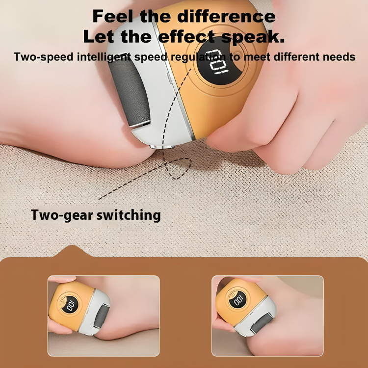 Electric Foot File Digital Display Adjustable Grinding Heads USB-C